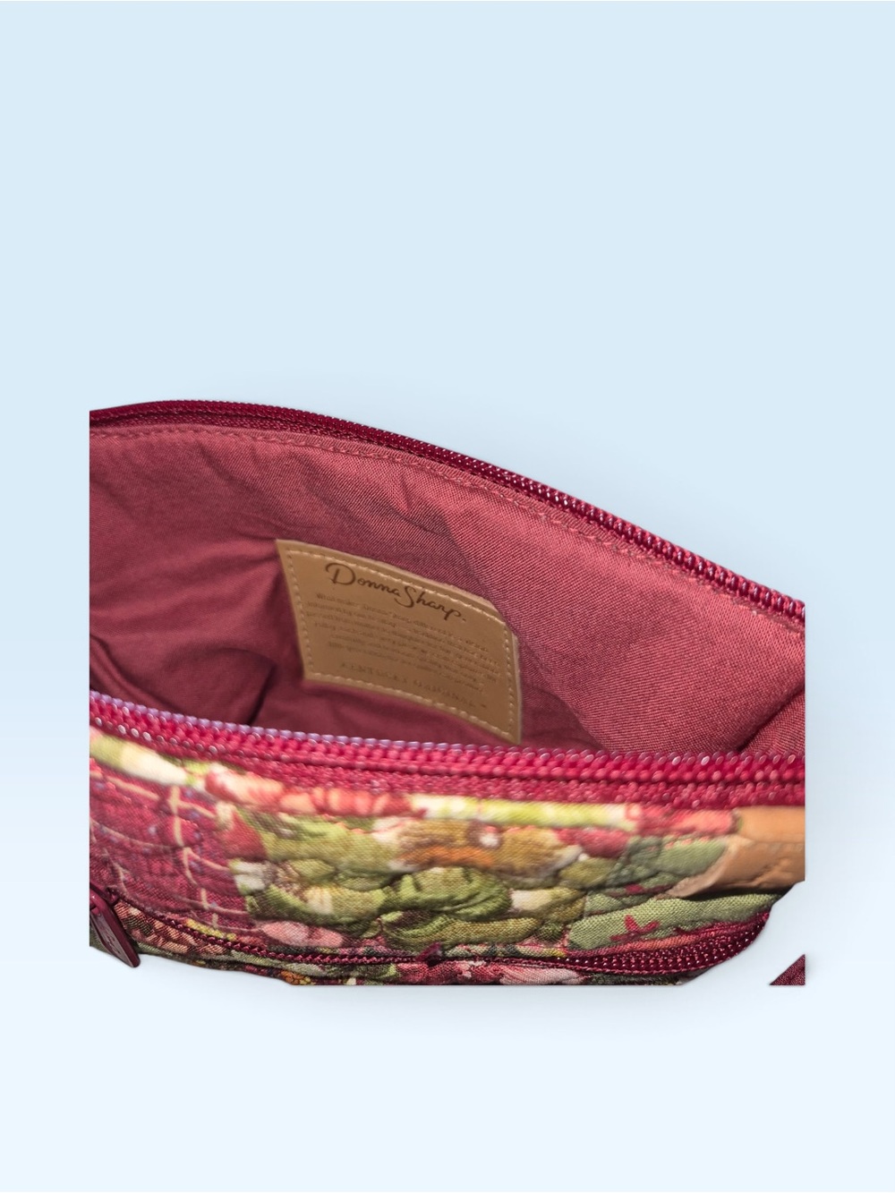 Donna Sharp Quilted Floral Hair Accessory Pouch in Berry Pink
